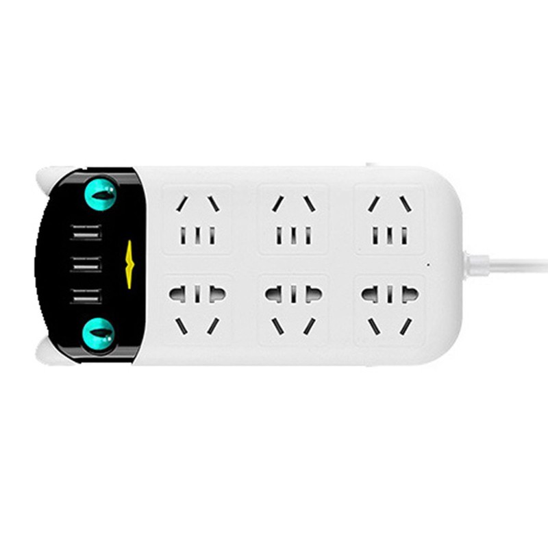 Power Strip Multifunctional USB Port ABS Flame Retardant Socket Strip