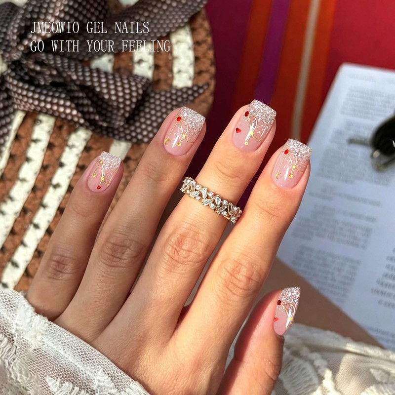Semi Cured Gel Strips Nail Art Sticker Wrap Glitter