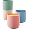 Cosumy Stackable Espresso Cups - 4 Pastel Ceramic Coffee Cups