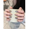 BIBII Nails Handmade Nail Tip, 3D Claws, Long Champagne Color,