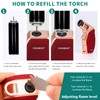 JOBON Torch Lighter Adjustable Firepower Refillable Butane Gas Jet Cigar