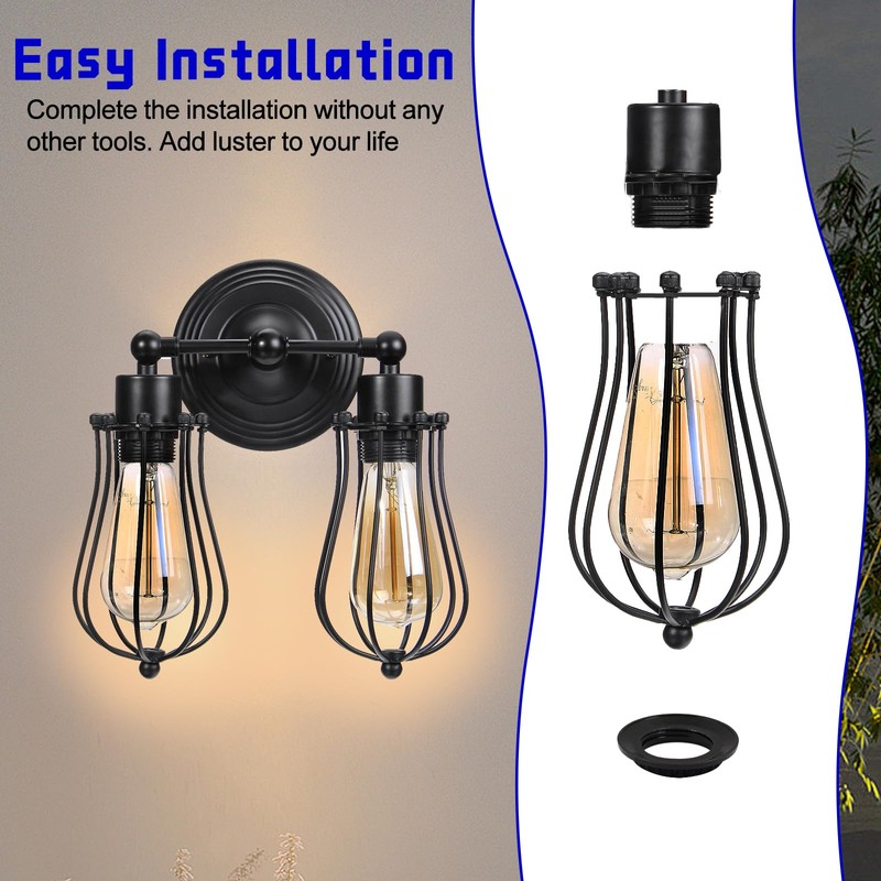 Bonsicoky 4 PCS Lamp Shade Collar Rings - E27 Light