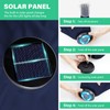 JEAREY 3 Tiers Patio Umbrella with Solar Lights 9ft Outdoor
