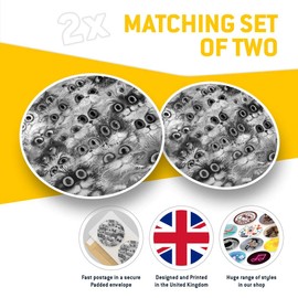 2 x 7.5cm Vinyl Stickers - Funny Cats Kittens Illustrations Decals 43926