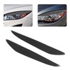 2pcs Carbon Fiber Headlight Eyebrow Eyelid Cover Wear Resistant Fit