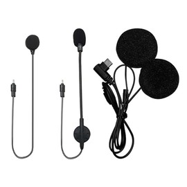 XGP X1 Motorcycle Headset Hi-fi Speakers with Boom and Button Microphone Audio Kit