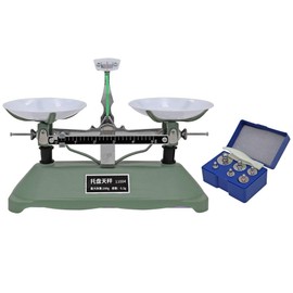 200g Balance Scale, Laboratory Mechanical Tray Balance Scale Laboratory Teaching Tool Tray Balance with Tweezers and Various Weights for Laboratory