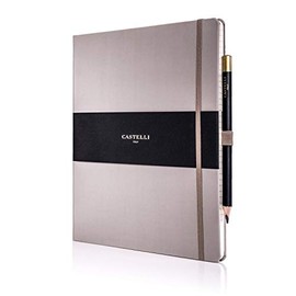 Castelli RQ27/25-639 Large Lined Ruled Tucson Notebook - Taupe