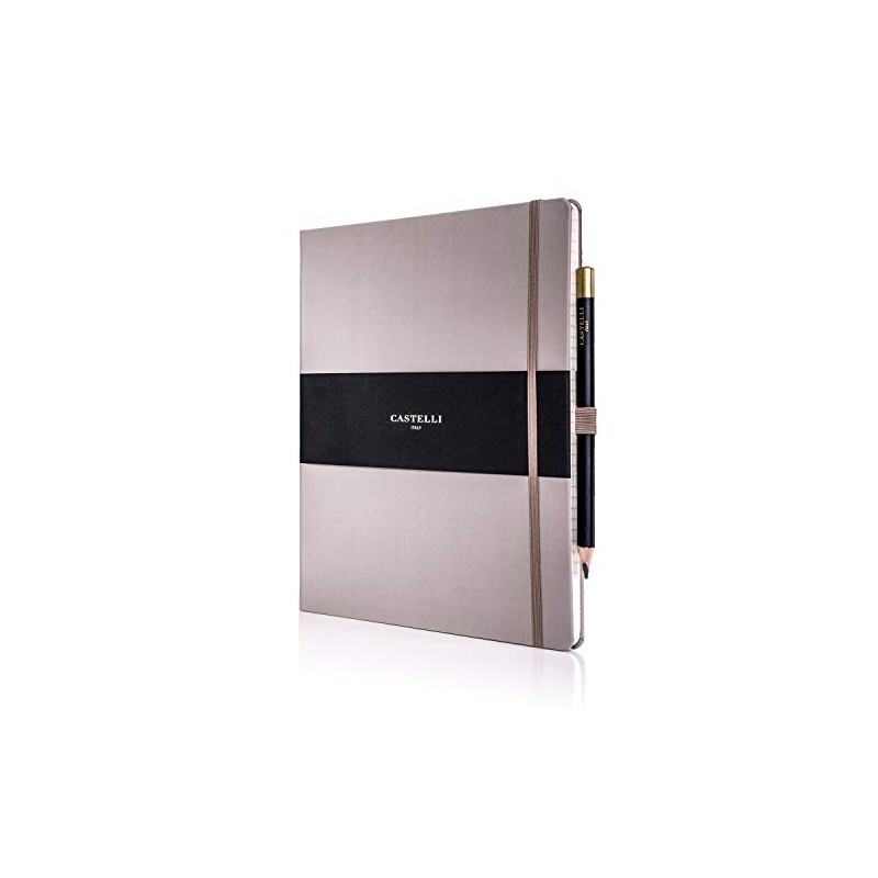 Castelli RQ27/25-639 Large Lined Ruled Tucson Notebook - Taupe