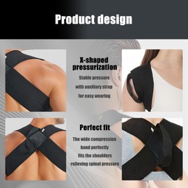 Back Posture Corrector Men Women, Shoulder Support for Shoulder Press & Back Straightener, 2 in 1 Back Brace and Fitness Heavy Shoulder Straps