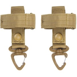 LIVANS Tactical Gear Glove Holder Strap, Molle Key Ring Tactical Keychain Nylon Gear Keeper Glove StrapMolle Buckle(2 Packs)