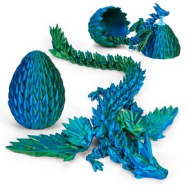 Magnetic Dragon Egg, 3D Printed Dragons, Fidget Toy for Home Decor Fridge Magnets (Flying Dragon G)