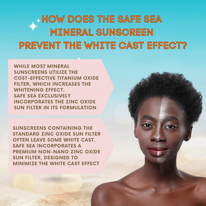 Safe Sea Zinc Oxide Sunscreen SPF50 | Clear Mineral Face