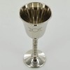 Silver Goblet with Magic Symbol Triple Moon for Neopaganism Wicca