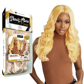 Sensationnel Shear Muse Lace Wig - Quiesha Deep Laceparting Hand Tied Ready to Wear Synthetic Prestyled Units (DUSTYBLONDE)