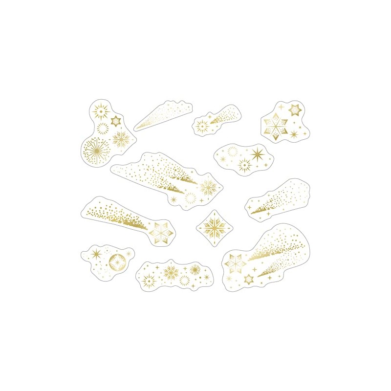World Craft KFS-001 Shootingstar Seal, Sparkling Clear Flake Seal, Gold