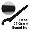 AUXBC 2Pcs C Hook Spanner Wrench, Adjustable Black Oxide Tool