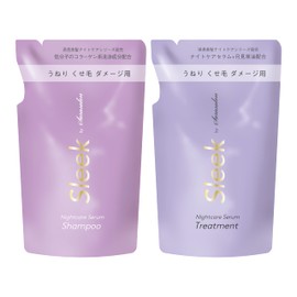 Sleek by Sarasaron Shampoo & Treatment Refill Set, 11.5 fl oz (340 ml) (Night Care Serum Shampoo & Treatment Refill Set)
