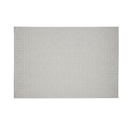 Set of 2 Squares Vinyl Placemat 13" x 19" Wipes Clean Silver