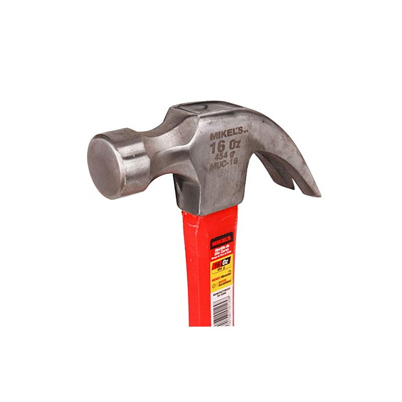 Mikels MUC-16 Martillo de Uña Curva, Mango de Fibra de