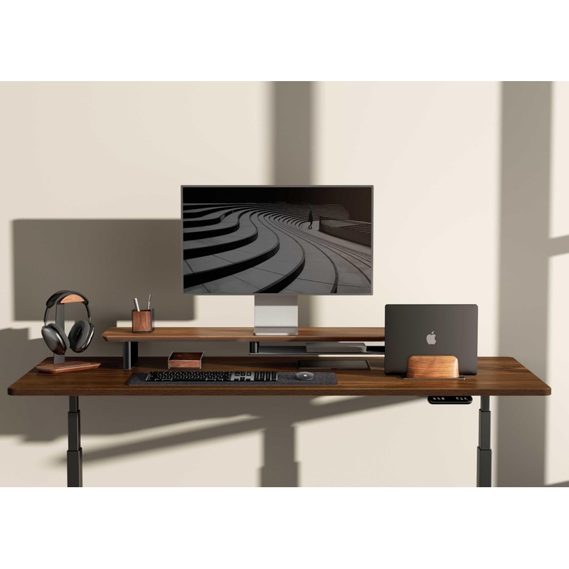 amesoba Monitor Stand Tray (Walnut/1pc)