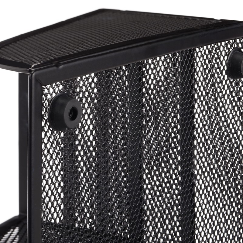 Relaxdays Desk Organizer, Metal Black, 18 x 25.5 x 10.5