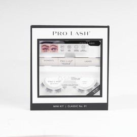 Pro Lash SoftWear Mini Lash Clusters Kit - Seamless, Lightweight Lashes - 7-Day Cluster Eyelash Extensions - False Eyelashes Plus Adhesive and Tweezers - Classic No. 01 Black