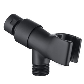 TRIPHIL All 100% Metal Shower Head Holder Hand Held Shower heads, Heavy Duty Totally Solid Brass Copper 360 Degree Swivel Pivot Ball Joint Angle Position Adjustable Mount Bracket, Matte Black