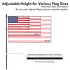 6FT Heavy Duty Flag Pole for Outside House (1 Pack,