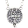 Saint Benedict Silver Italian Rosary with Black 6mm prayer beads