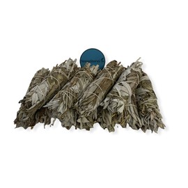 NessaStores White Sage + Black Sage Smudge Incense 4"-5" Bundle #JC-214 (12 pcs)