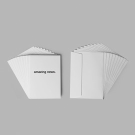 Blake Note Cards Sage News Ice White Note Cards with envelopes A6 148mm x 105mm - Pack of 10