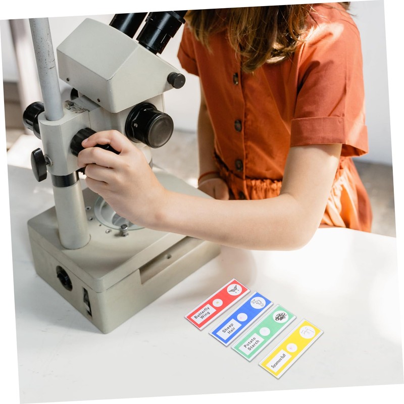 Hohopeti 12 pcs Prepared Microscope Slides for Educational Science Classroom