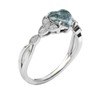 Luyona Natural Moss Agate Ring 925 Sterling Silver Green Moss