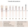 Set de Brochas RUGNADOO para Maquillaje, 8 Piezas Beige –