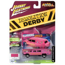 DieCast Johnny Lightning 1:64 Street Freaks Ver A Custom Haulin Hearse Strawberry Pink