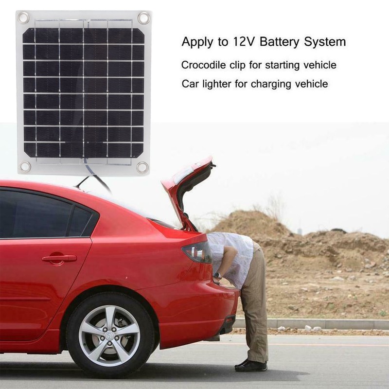 Solar Panel 10W USB Output Transparent Design Double Sided Power