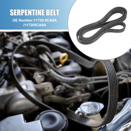 A ABSOPRO Car Serpentine Belt V-Ribbed Belt No.11720-5CA0A for Infiniti Q50 3.0L V6 2016-2022