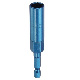 sourcing map Nut Driver 10mm Hex Drive Socket CR-V Steel Power Screw Drill Bits Socket Wrench Tools with 1/4" Quick Change Hex Shank for Power Drills Impact Drivers, Blue