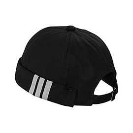 Clape Work Beanie Retro Strap-Back Stylish Docker Leon Casual Hat Cap Black