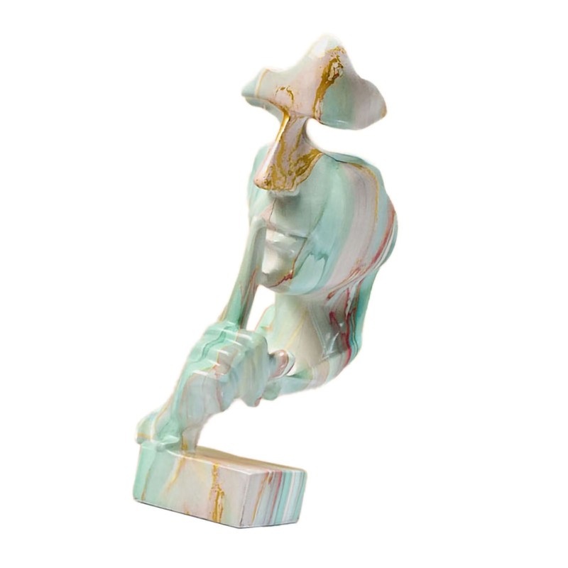 Thinker Statue Vivid Shape Compact Synthetic Resin Attractive Decorative Silence