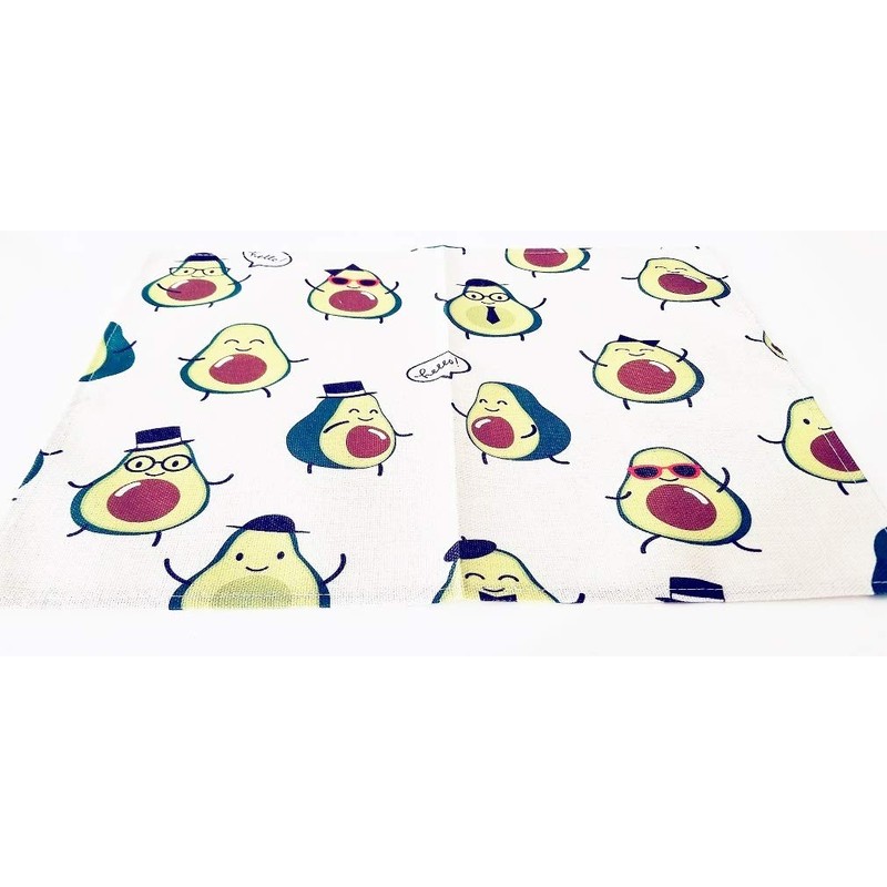 Juego de 4, 2 o individuales de aguacate (amarillo-verde, 2)