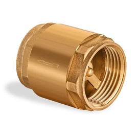 Brass One Way Check Valve 1 inch Backflow Preventer Female NPT Thread For Plumbing and Industrial Applications 1" Float Reinforced Valve For Water Boiler Heating System