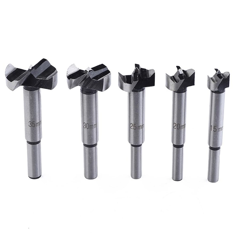 Fongmore Forstner Drill Bit Set 5pcs 15mm 20mm 25mm 30mm