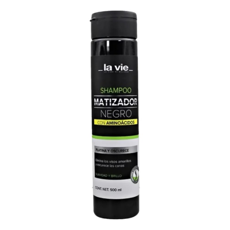 Shampoo Matizador Negro Pinta Canas Obscurece Platina 500 Ml