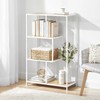 mDesign Mid Century Metal Decor Storage Book Shelf Organizer -