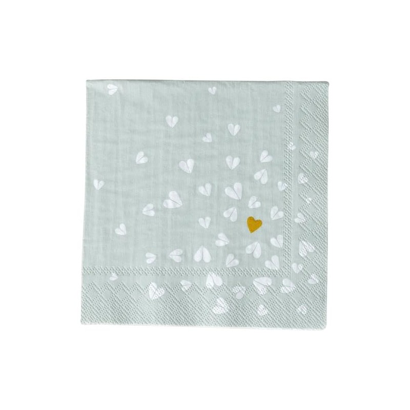Räder Golden Heart Cocktail Napkin