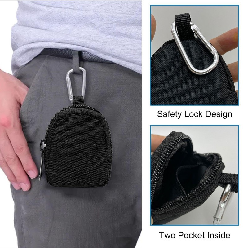 2 Pieces of Black Key Bag, Black Coin Wallet, Keychain