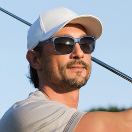 CARFIA Casual Polarized Mens Sunglasses UV400 Protection, Lightweight Unbreakable TR90 Sports Cycling Fishing Sun Glasses CA0951