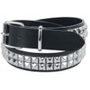 Black Premium by EMP Unisex Black Double Breasted Rivet Belt,